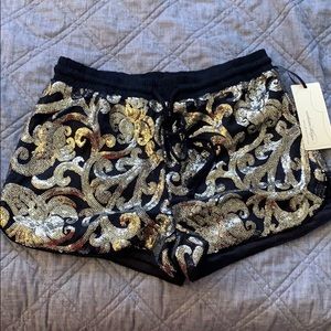 Sequin gym shorts